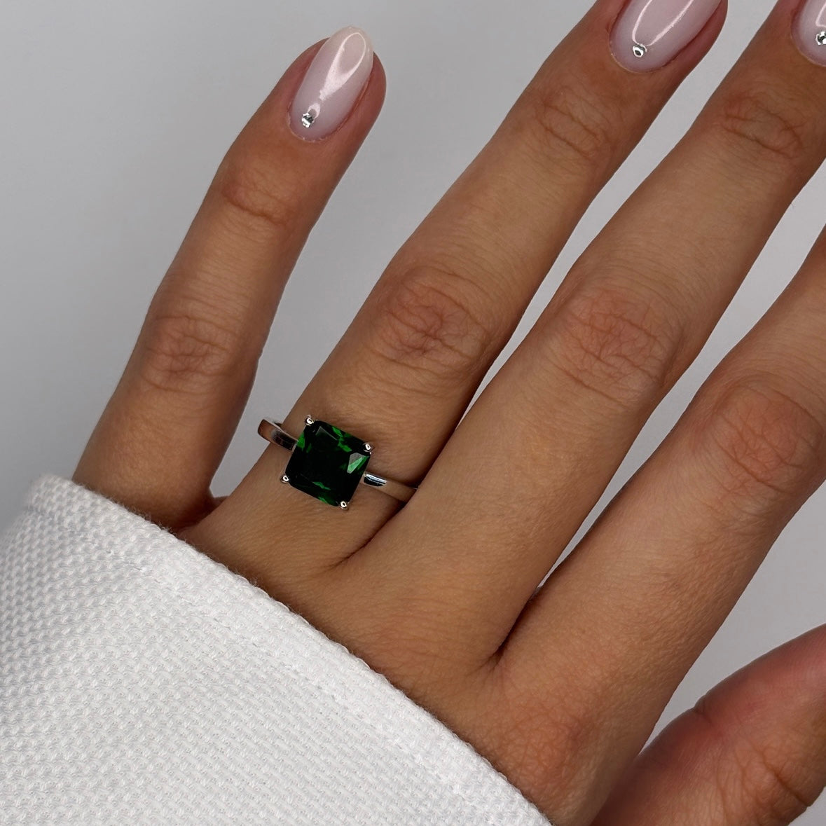 Prsten RED & GREEN - SREBRO 925