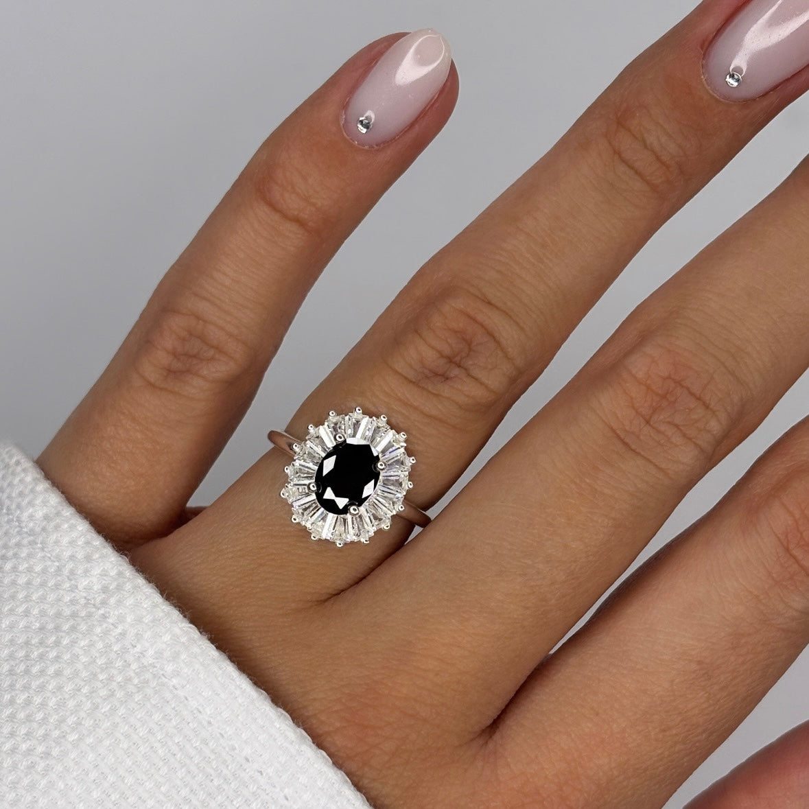 Prsten CIKLAMA & BLACK - SREBRO 925