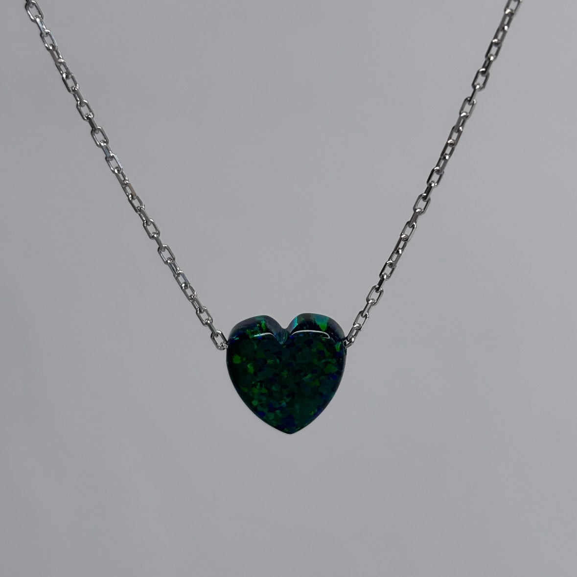 Ogrlica GREEN HEART - SREBRO 925