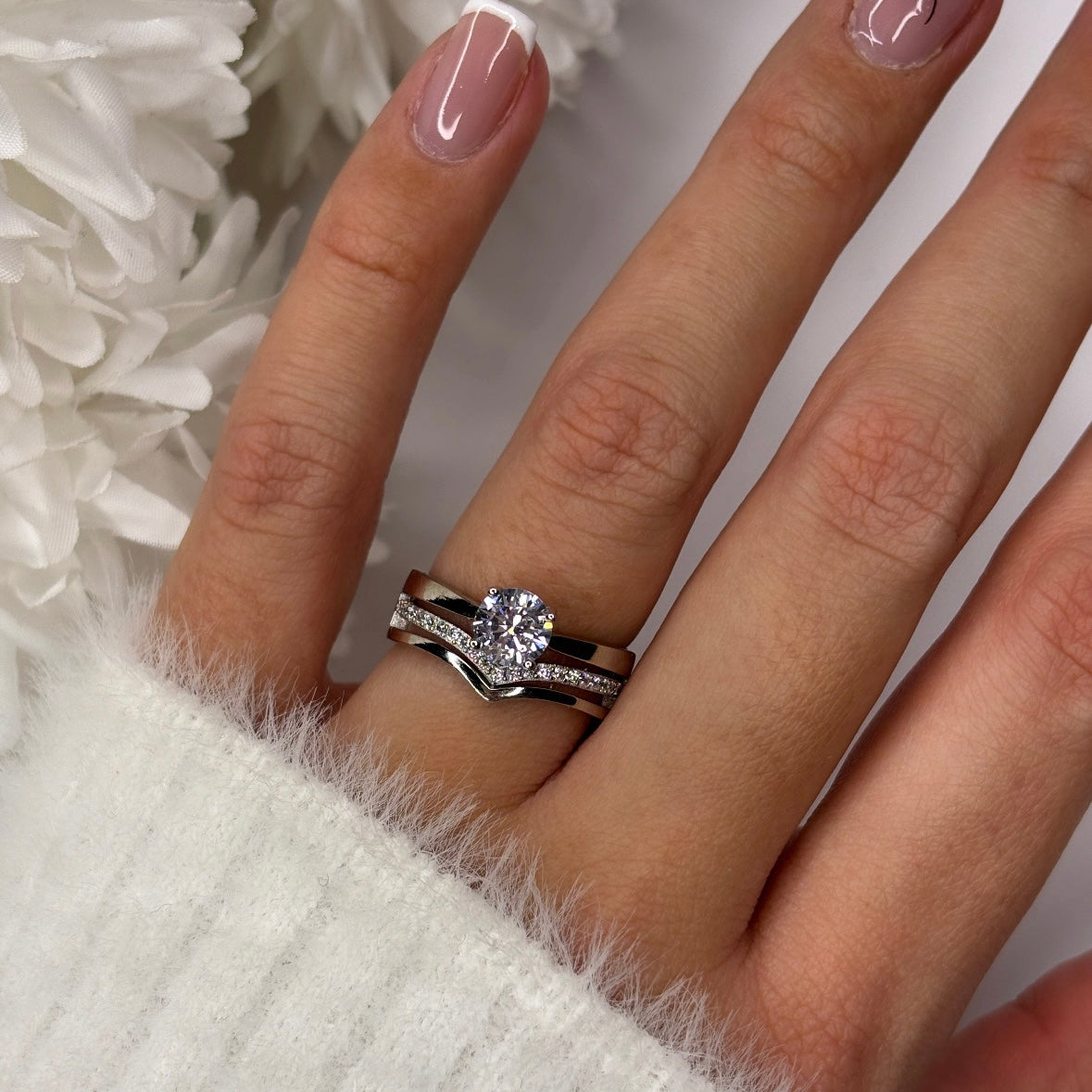 Prsten 3u1 - RODINIRANO SREBRO 925