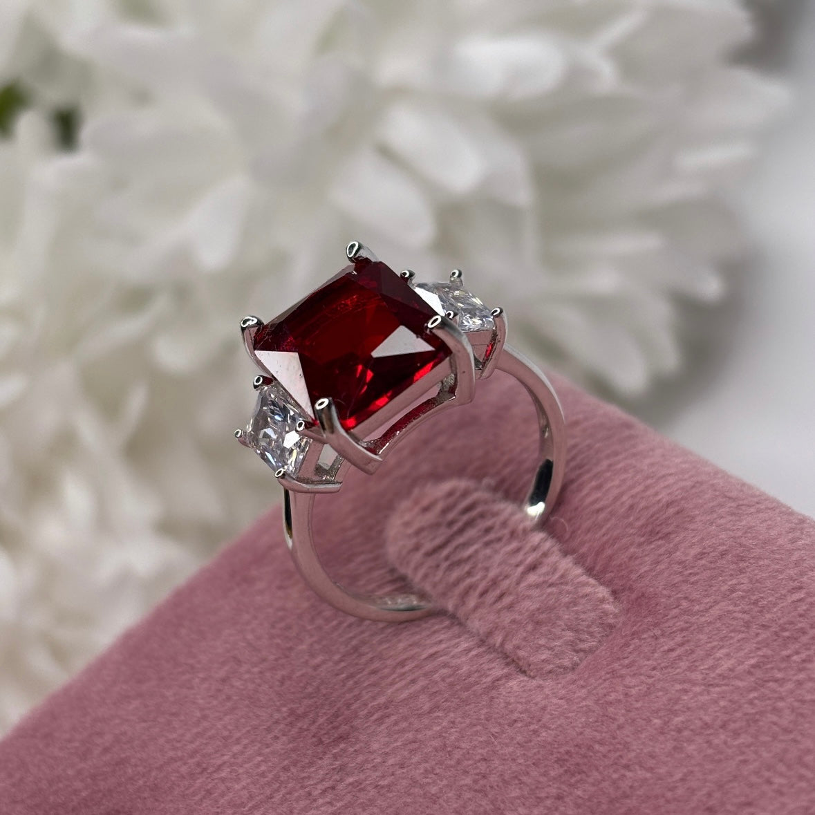 Prsten LUX RED - SREBRO 925