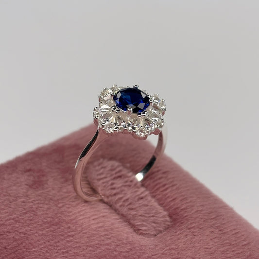 Prsten BLUE FLOWER - SREBRO 925